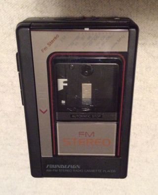 Vintage Soundesign 4323blk Portable Am/fm Stereo Radio Cassette Player