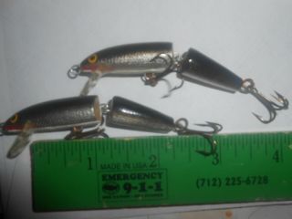2 Vintage Rapala Jointed Floating Minnow Fishing Lure J - 7