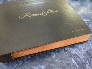 Vintage Decca 45 Rpm 7 " Record Unmarked Album Book With 15 - Pockets & Records