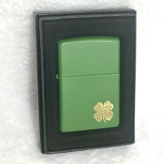 Zippo Irish Clover Ireland Good Luck Matte Green St.  Patricks Day Lighter 21032