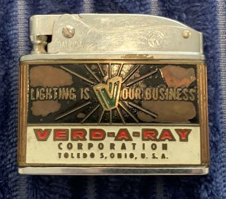 Vintage | Verd - A - Ray | Lift Arm Butane Lighter | Cigarette Pipe Cigar | Rare 2