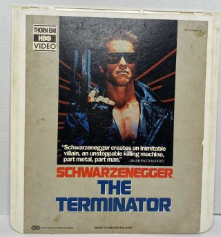 The Terminator - Schwarzenegger Rca Selectavision Ced Videodisc Movie Vintage