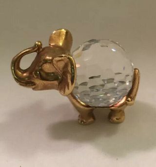Vintage Crystal Miniature Elephant Figurine