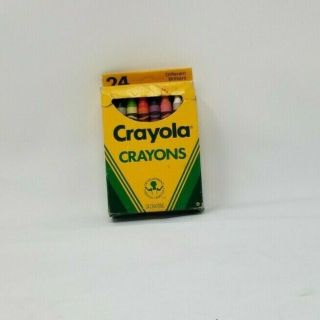 Vtg Crayola Crayons Binney & Smith 24 Different Brilliant Colors 1988 Usa