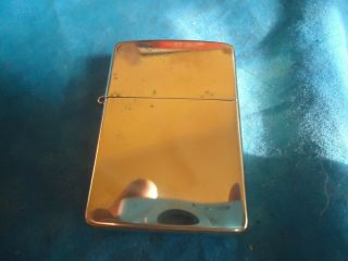1993 Zippo Solid Brass Lighter With Insert Polished