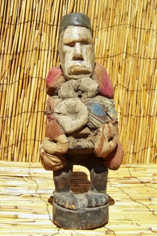 African Bakongo Yombe Nkisi Nail Fetish Figure From Drc Congo 13 " Tall