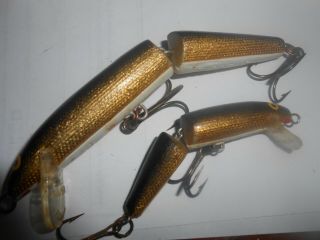 2 Vintage Rapala Jointed Floating Minnow Fishing Lure J - 7 J - 9 Finland