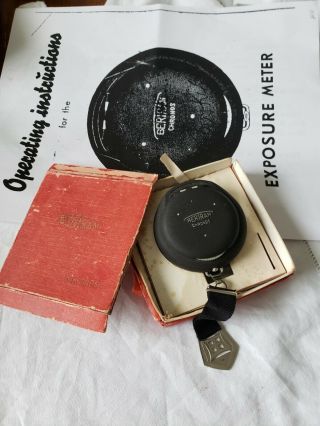 Vintage Bertram Chronos Exposure Pocket Meter W/original Box Germany