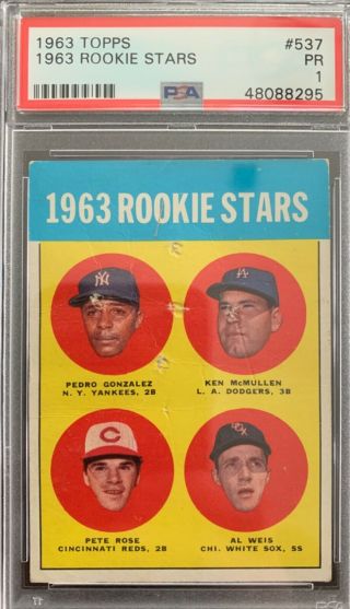 1963 Topps Pete Rose 537 Baseball Card Psa Rated