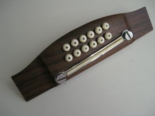 Vintage 12 - Strings Guitar Floating Rosewood Bridge Tailpiece For Project