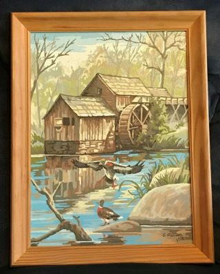 Vintage Paint By Number - Old Mill 24ggg7 - Craft Master - 1986