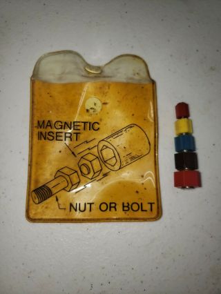 Vintage Craftsman Usa Set Of 5 Magnetic Socket Inserts 1/4 " To 1/2 " 9_4404