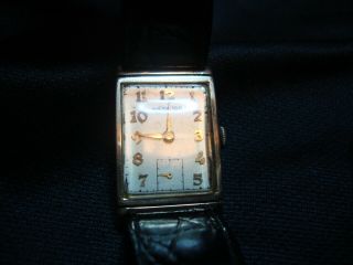 Rare Vintage 14k Yellow Solid Gold Hamilton Art Deco Watch Estate Find