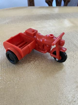 Vintage 1976 Playskool Richard Scarry Puzzletown Puzzle Town Red Motorcycle