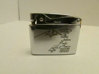 Prince Royal Engraved Memory Of Japan Cigarette Case/lighter Ns