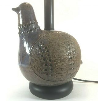 Aldo Londi For Bitossi Italy Modernist Bird Pottery Lamp Vintage Mid Century Mod