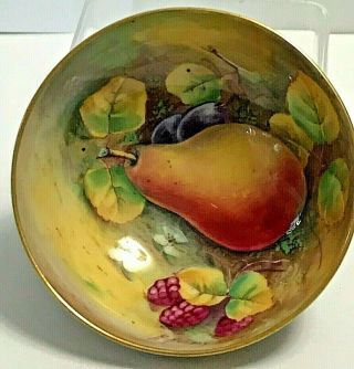 Vintage PARAGON Tiny Bowl Fruit Orchard Harvest Hand Painted Signed 2