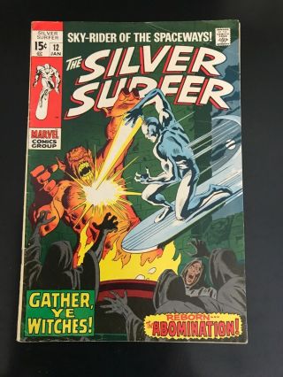 Vintage 1969 Marvel The Silver Surfer 12 Comic Book - Stan Lee