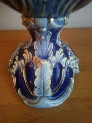 Antique Eichwald Majolica Art Pottery Vase With Swan. 3