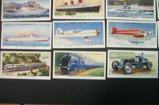 Cigarette Tobacco Cards Wills Speed 1939 Ships Trains Planes Cars 2