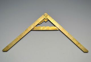 18th Century French Brass Gunner’s Level With King 