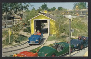 Disneyland - Vintage - Fantasyland - Midget Autopia - Auto - Car - Postcard
