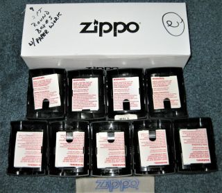 9 ZIPPO PLASTIC Display Boxes ALL WITH GUARANTEE PAPER Empty 2