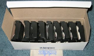 9 ZIPPO PLASTIC Display Boxes ALL WITH GUARANTEE PAPER Empty 3