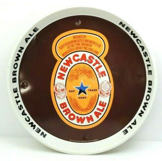 Newcastle Brown Ale Metal Beer Serving Tray,  12 " Dia. ,  Made In Uk Vintage