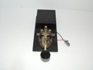 Vintage Speed X Telegraph Morse Code Key With Base,  Speaker And Circuit Board