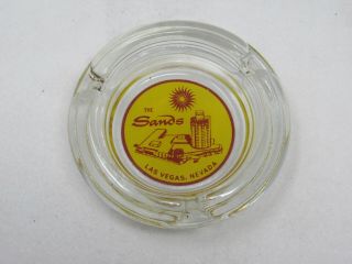 Vintage Sands Casino Clear Glass Ashtray Las Vegas Nevada No Chips