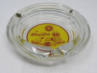 Vintage Sands Casino Clear Glass Ashtray Las Vegas Nevada NO CHIPS 2