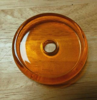 Vintage Orange Back Plate For Burner Knob For Tappan Stove