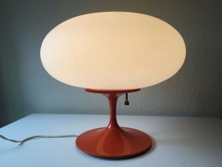 Mcm Bill Curry Tulip Base Orange Mushroom Table Lamp For Design Line Stemlite