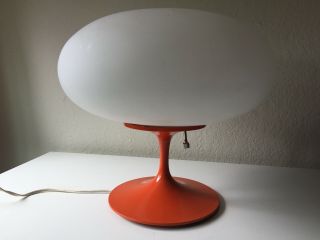 MCM Bill Curry Tulip Base Orange Mushroom Table Lamp for Design Line Stemlite 2