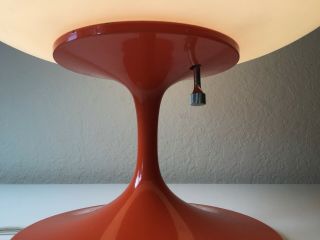 MCM Bill Curry Tulip Base Orange Mushroom Table Lamp for Design Line Stemlite 3