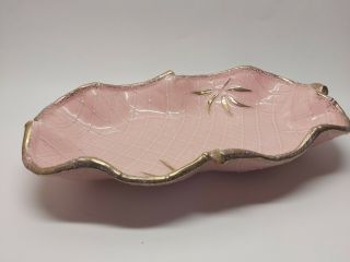 Vintage California Pottery Pink With Gold Trim Bowl