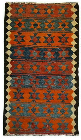 5x8 Vintage Oriental Handmade Wool Traditional Tribal Geometric Kilim Area Rug