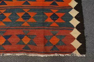 5x8 Vintage Oriental Handmade Wool Traditional Tribal Geometric Kilim Area Rug 3