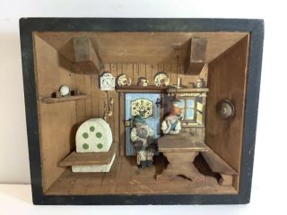 Vintage Wooden 3d Diorama Folk Art Wall Hanging Rustic Kitchen - Italy