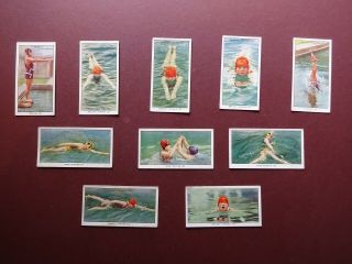 Swimming,  Diving & Life - Saving Issued 1931 By Ogdens Set 50