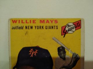 1954 Topps Willie Mays 90 Baseball Card 2