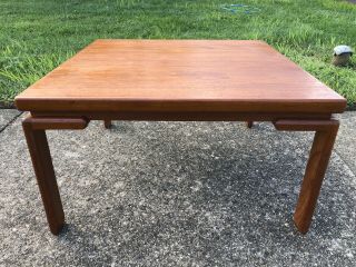 Mid Century Danish Modern Coffee Table Solid Teak Wood Round Square Vintage Mcm