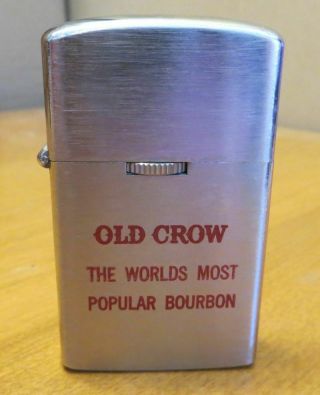 Vintage " Old Crow " The Worlds Most Popular Bourbon Advertising Lighter