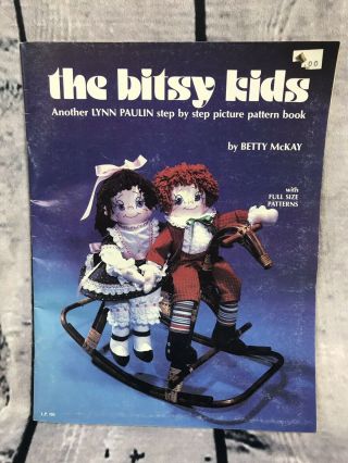 The Bitsy Kids Doll Pattern Book Vtg Lynn Paulin 1982 Step By Step Picture (k8/9
