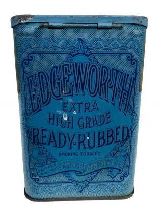 Edgeworth Smoking Tobacco Tin Can Pocket Metal Larus & Bro Co Vintage Empty