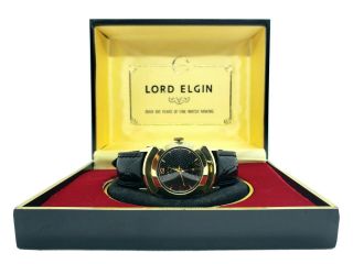 Vintage Lord Elgin Black Knight Ref 4814 Cal 680 27mm 14k Gf 21 Jewel Watch