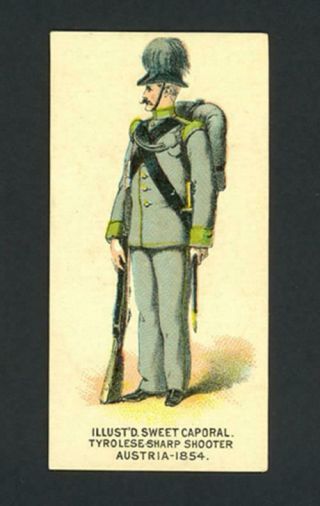 Tyrolese Sharp Shooter,  Austria 1854 1888 N224 Kinney Military Series - Ex - Mt