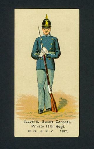 Private,  11th Regt.  N.  G. ,  S.  N.  Y.  1888 N224 Kinney Bros.  Military Series - Ex,