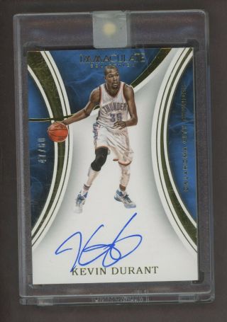 2015 - 16 Immaculate Kevin Durant Signed Auto 47/60 Oklahoma City Thunder
